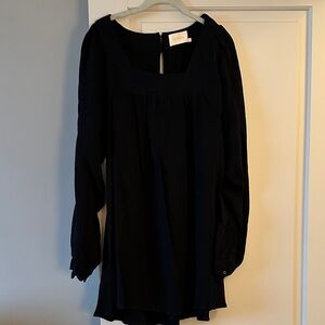 Black Long Sleeve Dress with buttons up the back and on sleeves